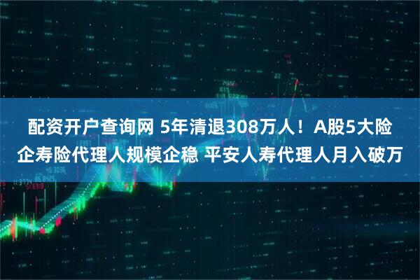 配资开户查询网 5年清退308万人！A股5大险企寿险代理人规模企稳 平安人寿代理人月入破万