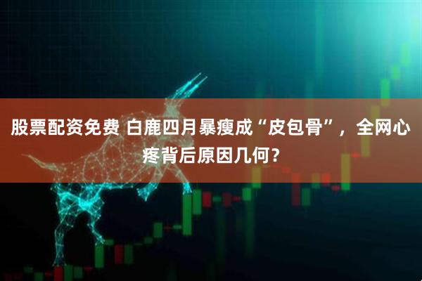 股票配资免费 白鹿四月暴瘦成“皮包骨”，全网心疼背后原因几何？
