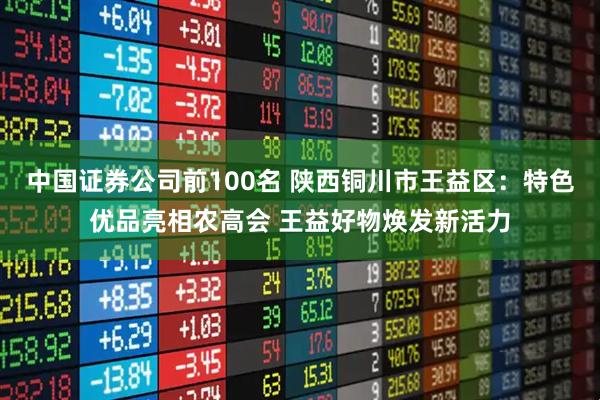 中国证券公司前100名 陕西铜川市王益区：特色优品亮相农高会 王益好物焕发新活力